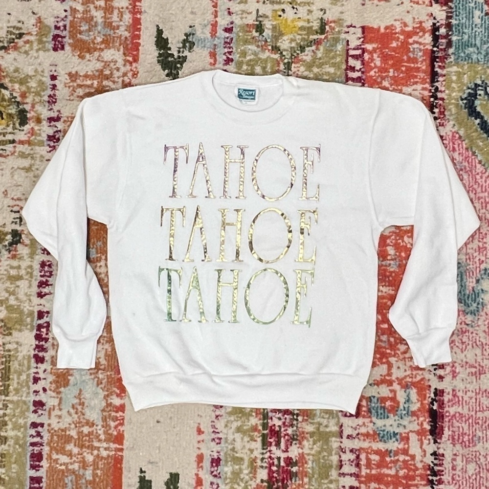 Vintage Lake Tahoe California 1980s Travel Destination Tourism Sweatshirt